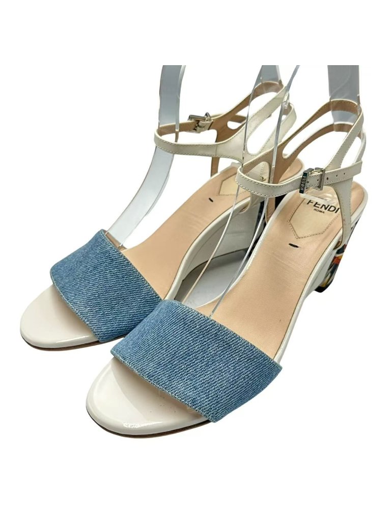 Fendi Sandals Strap Heels Multicolor